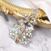 imageBriLove Christmas Tree Brooch Pin Xmas Star Crystal Marquise Decorative Gift for WomenClear AB SilverTone