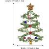 imageBriLove Christmas Tree Brooch Pin Xmas Star Crystal Marquise Decorative Gift for WomenGreen SilverTone