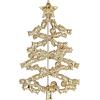 imageBriLove Christmas Tree Brooch Pin Xmas Star Crystal Marquise Decorative Gift for WomenRuby Color GoldTone