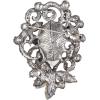 imageBriLove Elegant Crystal Teardrop Marquise Bouquet Brooch Pin for WomenSapphire Color SilverTone