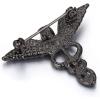 imageBriLove Halloween Costume Crystal Medical Symbol Angle Swing Caduceus Brooch Pin for Women Cosplay Party