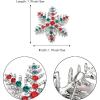 imageBriLove Womens Austrian Crystal Art Deco Winter Snowflake Brooch Pin for WomenStar Snowflake