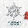 imageBriLove Womens Austrian Crystal Art Deco Winter Snowflake Brooch Pin for WomenWinter Snowflake