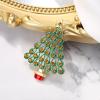 imageBriLove Womens Christmas Tree Brooch Xmas Star Teardrop Hollow Rhinestone Pin Costume GiftChampagne GoldTone