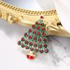 imageBriLove Womens Christmas Tree Brooch Xmas Star Teardrop Hollow Rhinestone Pin Costume GiftRuby Color GoldTone