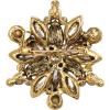 imageBriLove Womens Crystal Rhinestone Marquise Flower Brooch Pin for Party PromEmerald Color AntiqueGoldTone