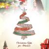 imageBriLove Womens Crystal Rhinestone RibbonShape Star Merry Christmas Tree Brooch PinGoldTone