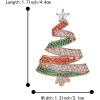 imageBriLove Womens Crystal Rhinestone RibbonShape Star Merry Christmas Tree Brooch PinGoldTone