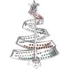 imageBriLove Womens Crystal Rhinestone RibbonShape Star Merry Christmas Tree Brooch PinSilverTone