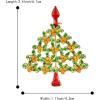 imageBriLove Womens Rhinestone Art Deco Daily Christmas Tree Teardrop Brooch Pin for PartyChampagne GoldTone