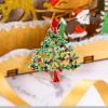 imageBriLove Womens Rhinestone Art Deco Daily Christmas Tree Teardrop Brooch Pin for PartyMulticolor GoldTone