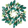 Emerald Color Gold-Tone