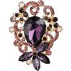 Deep Amethyst Color Gold-Tone