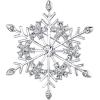 imageBriLove Womens Austrian Crystal Art Deco Winter Snowflake Brooch Pin for WomenWinter Snowflake