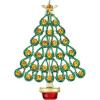 imageBriLove Womens Christmas Tree Brooch Xmas Star Teardrop Hollow Rhinestone Pin Costume GiftChampagne GoldTone
