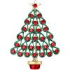 imageBriLove Womens Christmas Tree Brooch Xmas Star Teardrop Hollow Rhinestone Pin Costume GiftRuby Color GoldTone