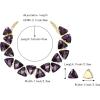 imageBriLove Art Deco Sparkly Triangle Statement Necklace Earrings Set for WomenAmethyst GoldTone
