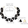 imageBriLove Art Deco Sparkly Triangle Statement Necklace Earrings Set for WomenBlack GoldTone