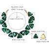 imageBriLove Art Deco Sparkly Triangle Statement Necklace Earrings Set for WomenEmerald Color GoldTone