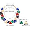 imageBriLove Art Deco Sparkly Triangle Statement Necklace Earrings Set for WomenMulticolor GoldTone