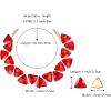imageBriLove Art Deco Sparkly Triangle Statement Necklace Earrings Set for WomenSapphire Color GoldTone