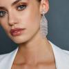 imageBriLove Fashion Long Chandelier Tassel Dangle Drop Earrings for Women Party Prom AccessoriesFringeSilver