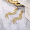 imageBriLove Fashion Long Chandelier Tassel Dangle Drop Earrings for Women Party Prom AccessoriesKnot GoldTone