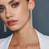 imageBriLove Fashion Long Chandelier Tassel Dangle Drop Earrings for Women Party Prom AccessoriesKnot SilverTone