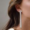 imageBriLove Fashion Long Chandelier Tassel Dangle Drop Earrings for Women Party Prom AccessoriesKnot SilverTone