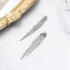 imageBriLove Fashion Long Chandelier Tassel Dangle Drop Earrings for Women Party Prom AccessoriesLinear SilverTone