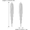 imageBriLove Fashion Long Chandelier Tassel Dangle Drop Earrings for Women Party Prom AccessoriesLinear SilverTone