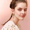 imageBriLove Lovely Cute Enamel Snowflake Jingle Bell Red Santa Stocking Christmas Hook Dangle Earrings for Women
