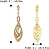 imageBriLove Womens Crystal Gorgeous Twisted Dual Chandelier Teardrop Fashion Pierced Dangle EarringsChampagne GoldTone