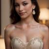 imageBriLove Womens Wedding Bridal Crystal Emerald Cut Infinity Figure 8 Chandelier Dangle Earrings02Champagne w Clear GoldTone