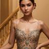 imageBriLove Womens Wedding Bridal Crystal Emerald Cut Infinity Figure 8 Chandelier Dangle Earrings03Champagne GoldTone