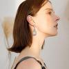 imageBriLove Womens Wedding Bridal Crystal Emerald Cut Infinity Figure 8 Chandelier Dangle Earrings12Iridescent AB w Clear GoldTone