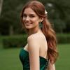 imageBriLove Womens Wedding Bridal Crystal Teardrop Multi Marquise Cluster Bling Dangle Earrings01Emerald Color GoldTone