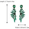 imageBriLove Womens Wedding Bridal Crystal Teardrop Multi Marquise Cluster Bling Dangle Earrings01Emerald Color GoldTone