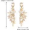 imageBriLove Womens Wedding Bridal Crystal Teardrop Multi Marquise Cluster Bling Dangle Earrings03Champagne GoldTone