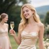 imageBriLove Womens Wedding Bridal Crystal Teardrop Multi Marquise Cluster Bling Dangle Earrings03Champagne GoldTone