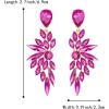 imageBriLove Womens Wedding Bridal Crystal Teardrop Multi Marquise Cluster Bling Dangle Earrings05Hot Pink GoldToned