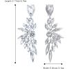 imageBriLove Womens Wedding Bridal Crystal Teardrop Multi Marquise Cluster Bling Dangle Earrings07Clear SilverTone