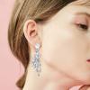 imageBriLove Womens Wedding Bridal Crystal Teardrop Multi Marquise Cluster Bling Dangle Earrings07Clear SilverTone