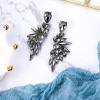 imageBriLove Womens Wedding Bridal Crystal Teardrop Multi Marquise Cluster Bling Dangle Earrings08Grey BlackTone