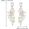 imageBriLove Womens Wedding Bridal Crystal Teardrop Multi Marquise Cluster Bling Dangle Earrings09Iridescent AB GoldTone