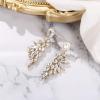 imageBriLove Womens Wedding Bridal Crystal Teardrop Multi Marquise Cluster Bling Dangle Earrings13Clear GoldTone