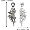 imageBriLove Womens Wedding Bridal Crystal Teardrop Multi Marquise Cluster Bling Dangle Earrings16Grey SilverTone
