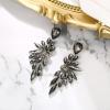 imageBriLove Womens Wedding Bridal Crystal Teardrop Multi Marquise Cluster Bling Dangle Earrings16Grey SilverTone