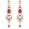 Hot Pink Gold-Tone
