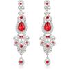 Ruby Color Silver-Tone